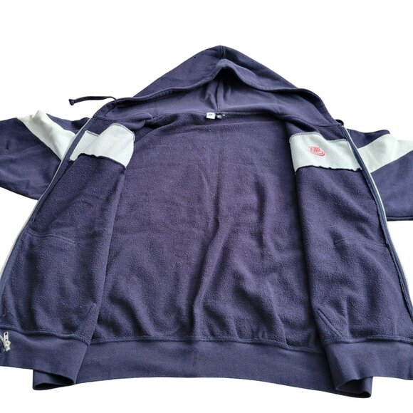90s Nike Mens 3X Navy Tracksuit Set Hooded Jacket & Joggers White Tag Embroidere - Picture 6 of 16